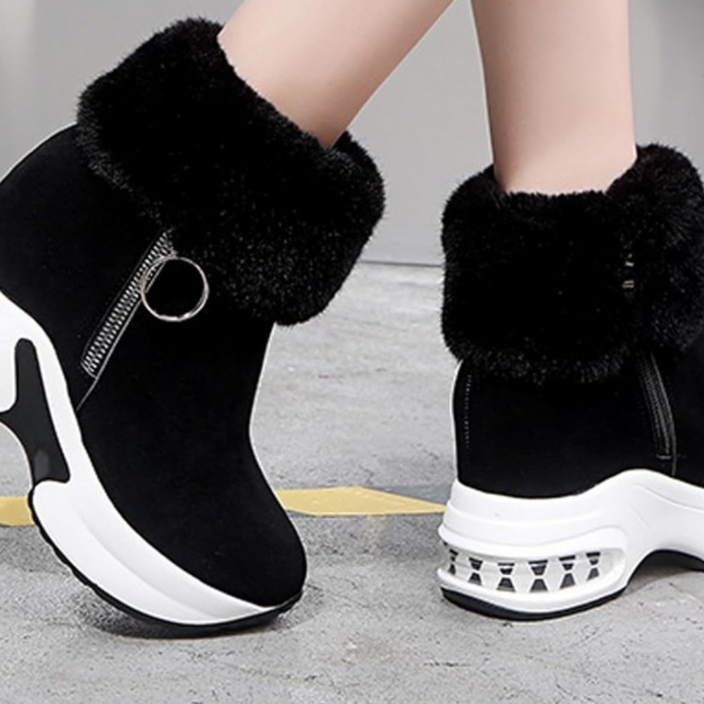 Women Sport Ankle Boots Warm Plush Snow Boots 2023 New Combat Ankle Boots Retro